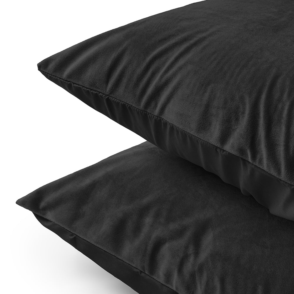 2-Pack: Kussenslopen - Velvet - Zwart