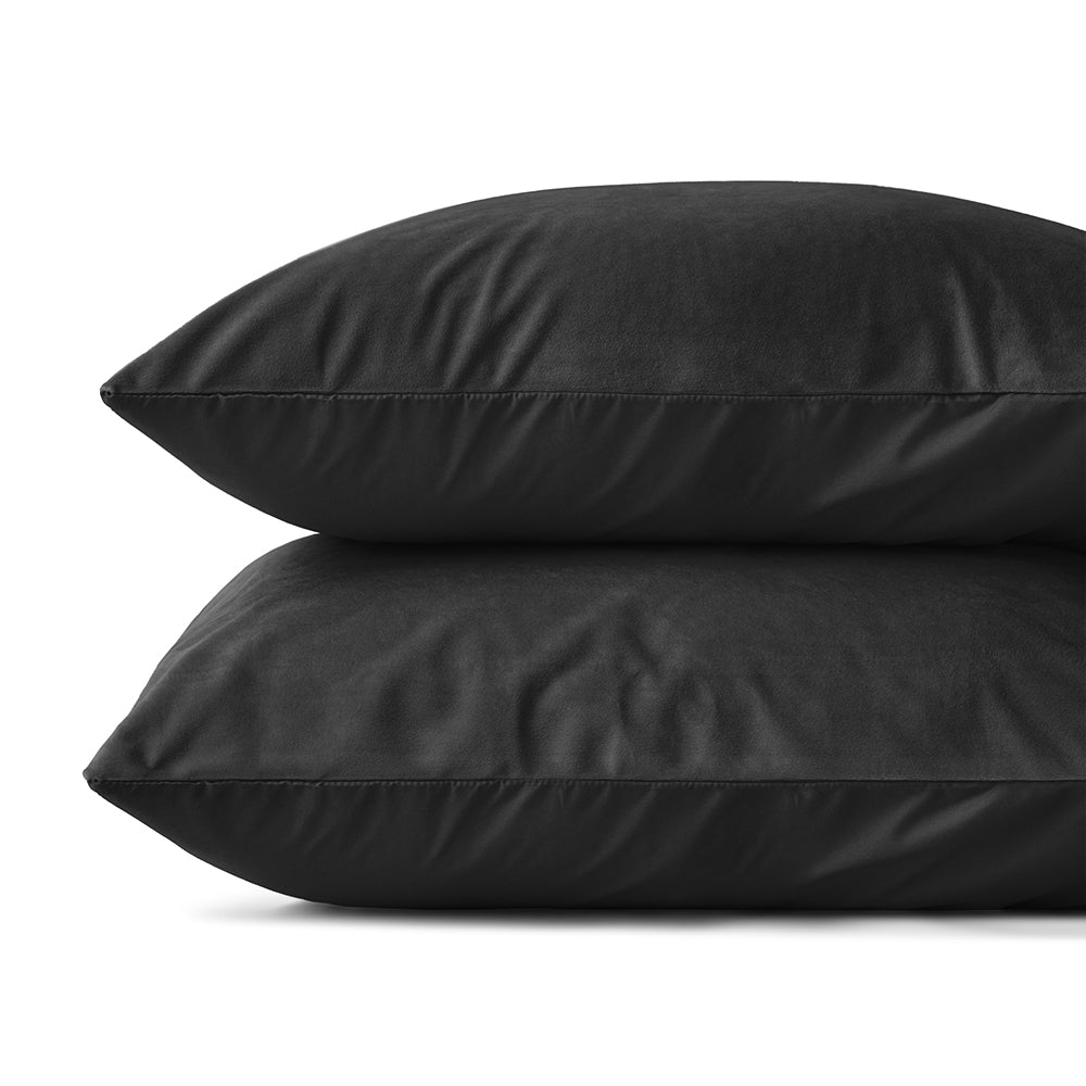 2-Pack: Kussenslopen - Velvet - Zwart