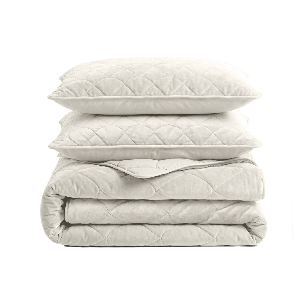 Dekbed Zonder Overtrek - Beige Velvet Lazy