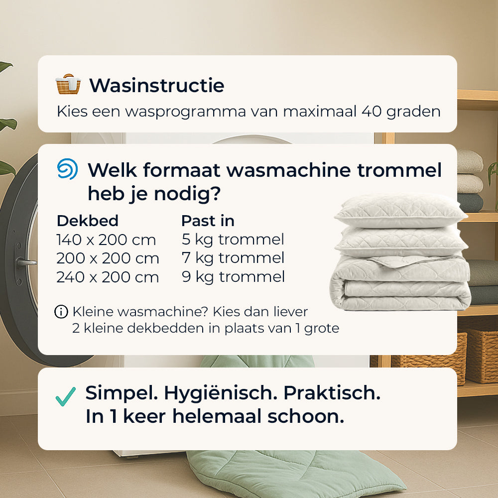 Dekbed Zonder Overtrek - Beige Velvet Lazy
