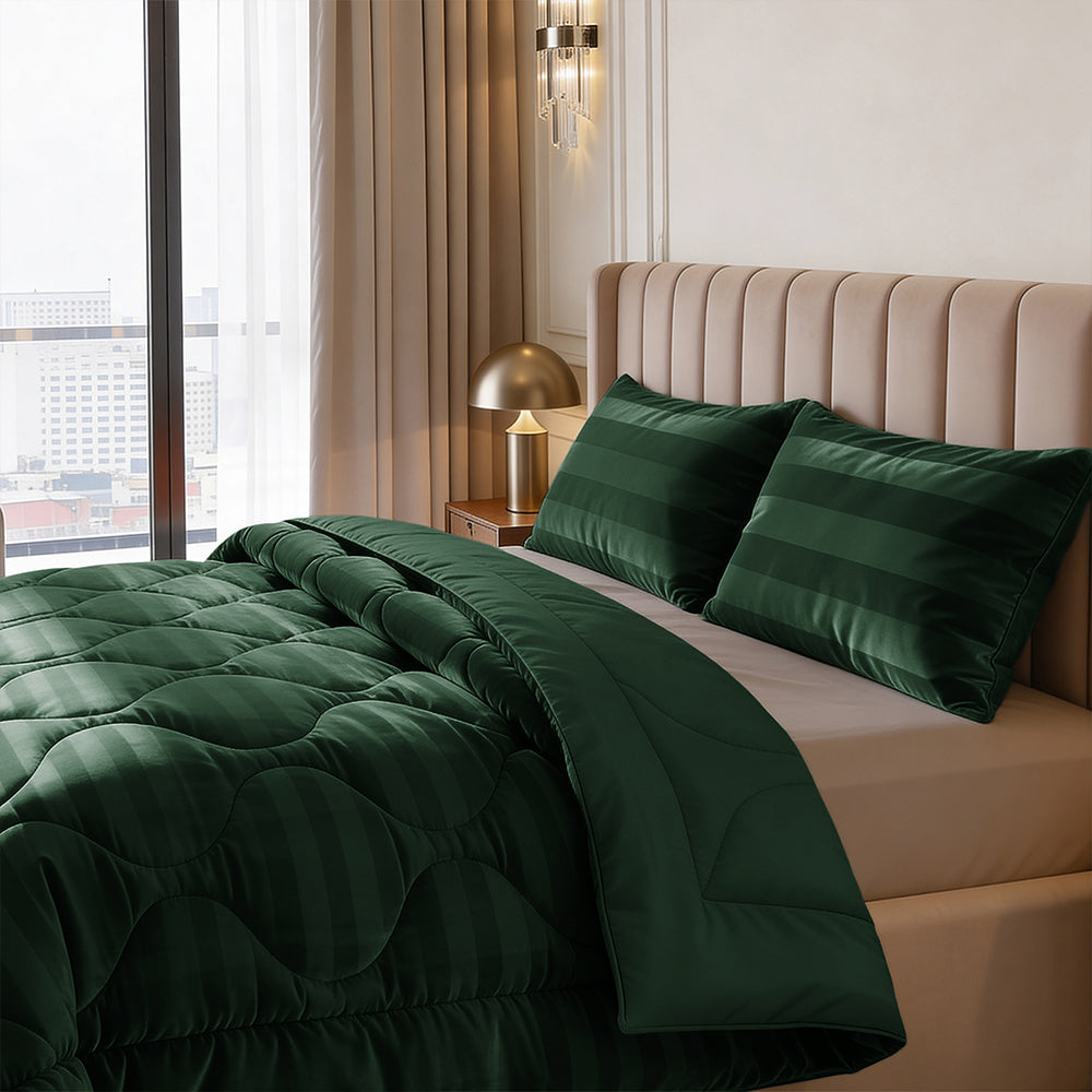Dekbed Zonder Overtrek - Donkergroen Hotel Velvet Lazy
