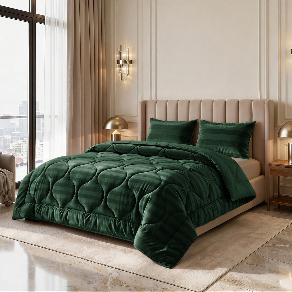 Dekbed Zonder Overtrek - Donkergroen Hotel Velvet Lazy