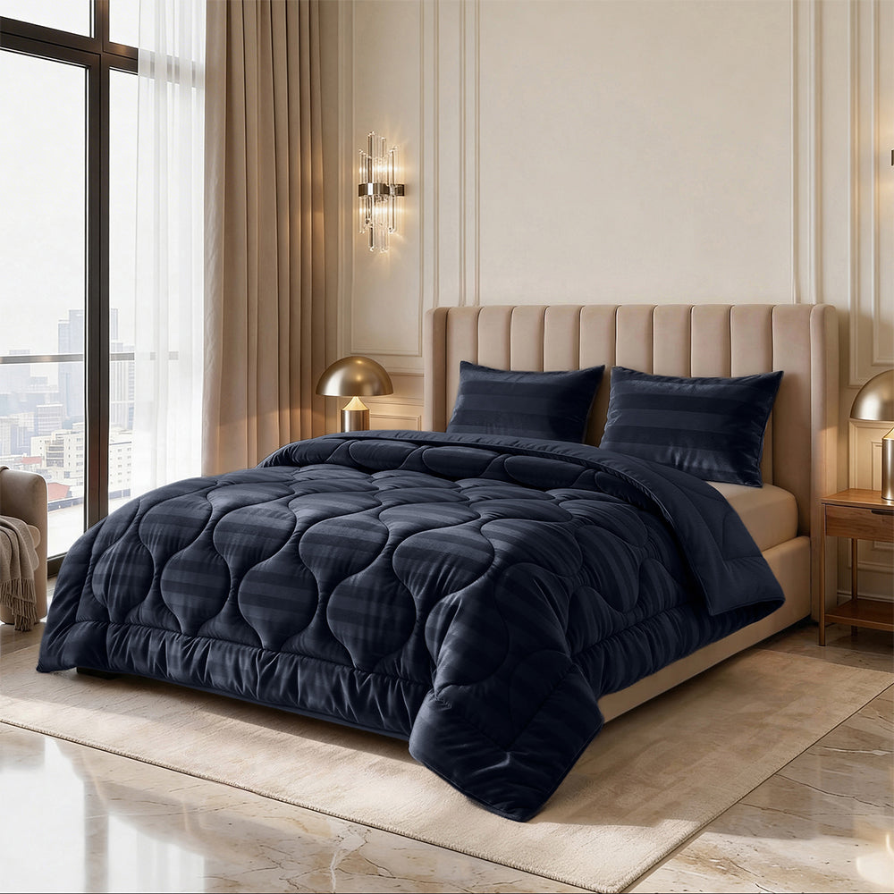 Dekbed Zonder Overtrek - Navy Hotel Velvet Lazy