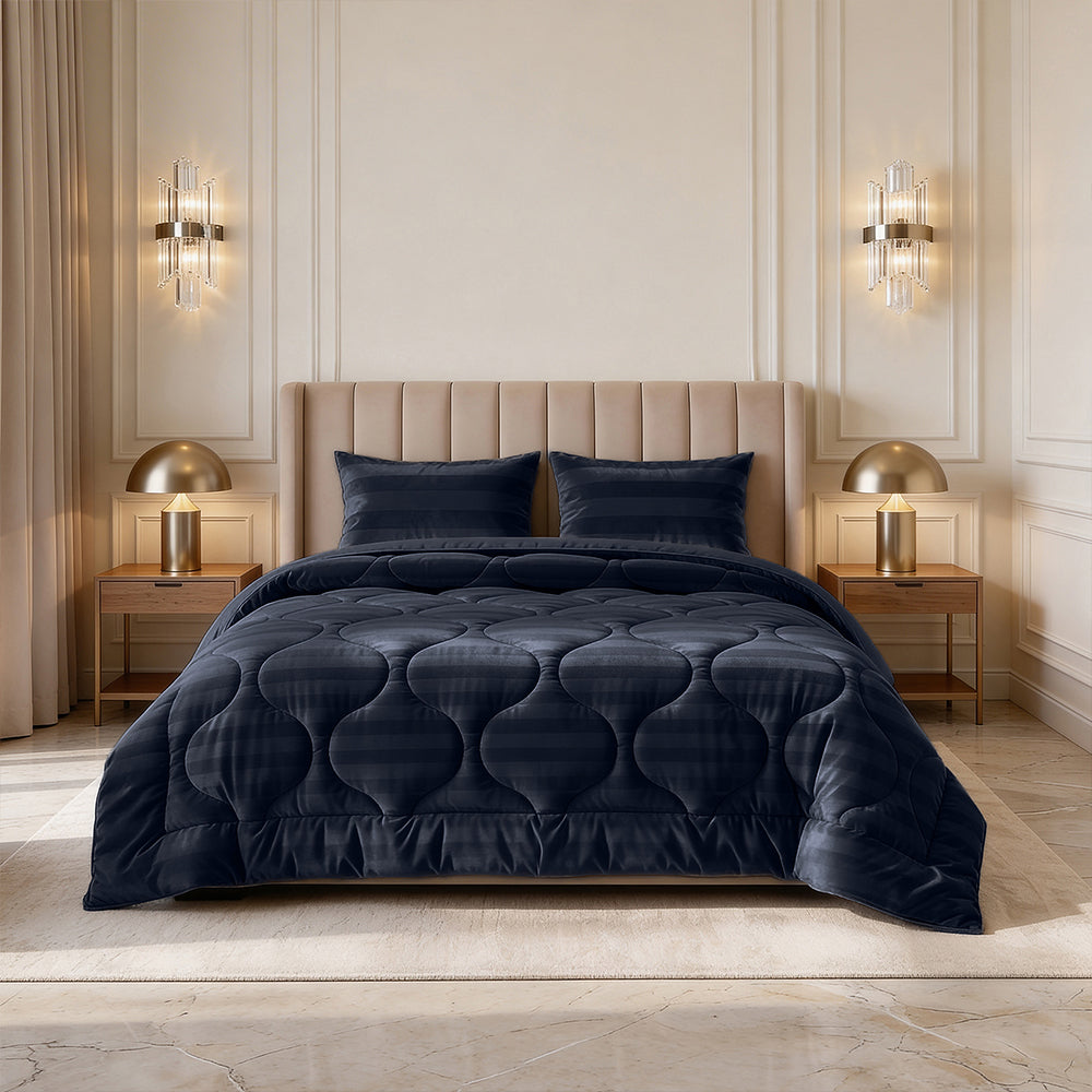 Dekbed Zonder Overtrek - Navy Hotel Velvet Lazy