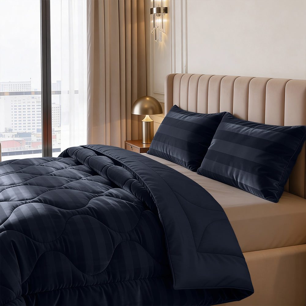Dekbed Zonder Overtrek - Navy Hotel Velvet Lazy