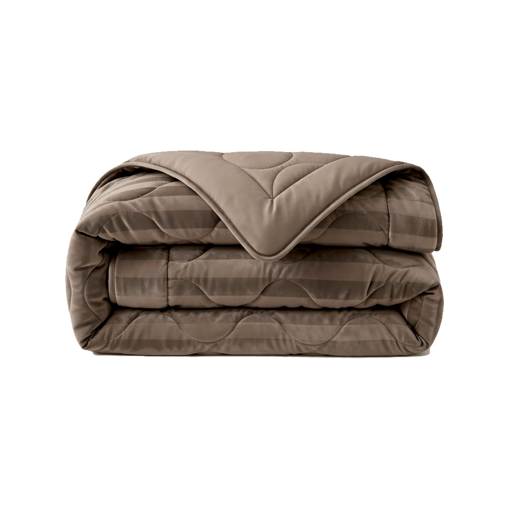 Dekbed Zonder Overtrek - Taupe Hotel Velvet Lazy