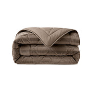Dekbed Zonder Overtrek - Taupe Hotel Velvet Lazy