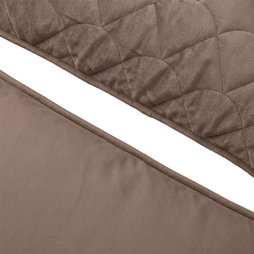 Dekbed Zonder Overtrek - Taupe/Bruin Velvet Lazy