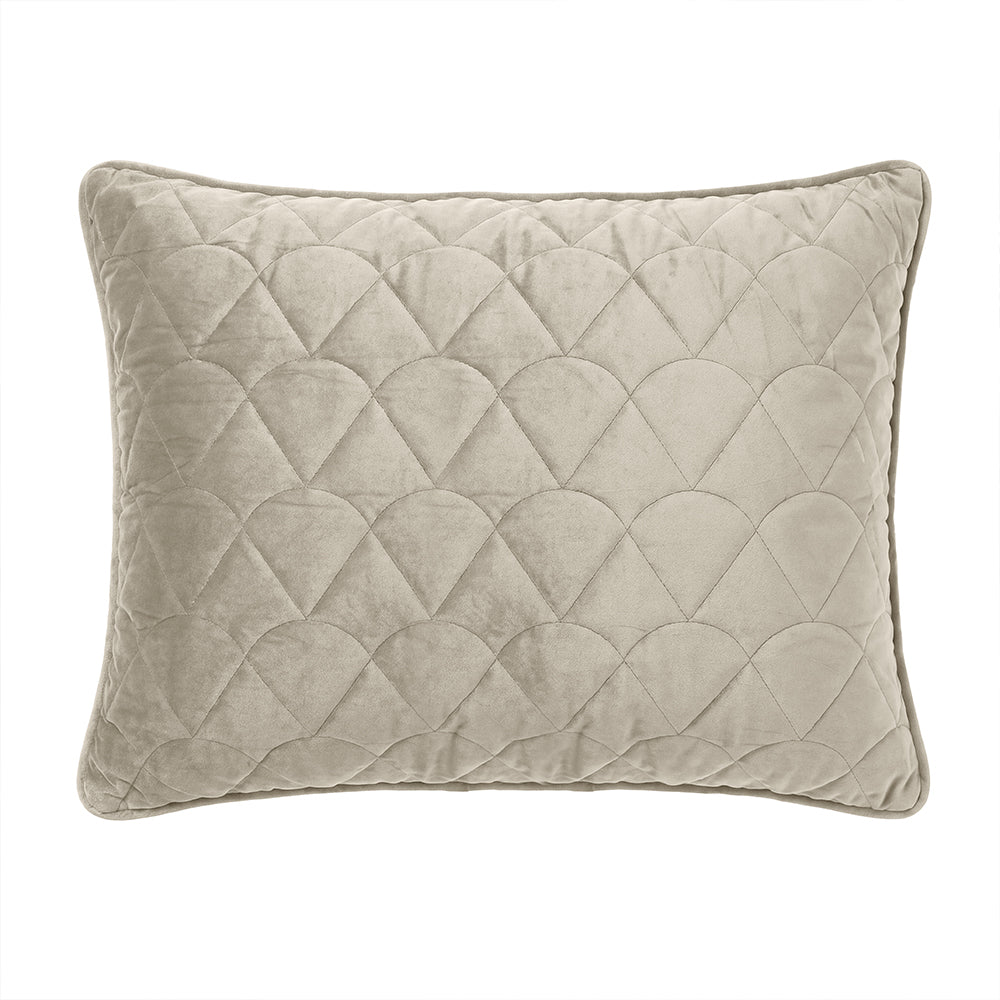 Dekbed Zonder Overtrek - Taupe/Grijs Velvet Lazy