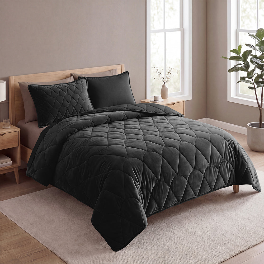 Dekbed Zonder Overtrek - Zwart Velvet Lazy