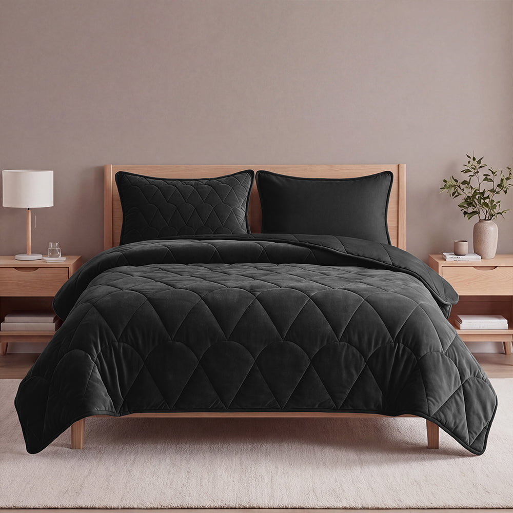 Dekbed Zonder Overtrek - Zwart Velvet Lazy