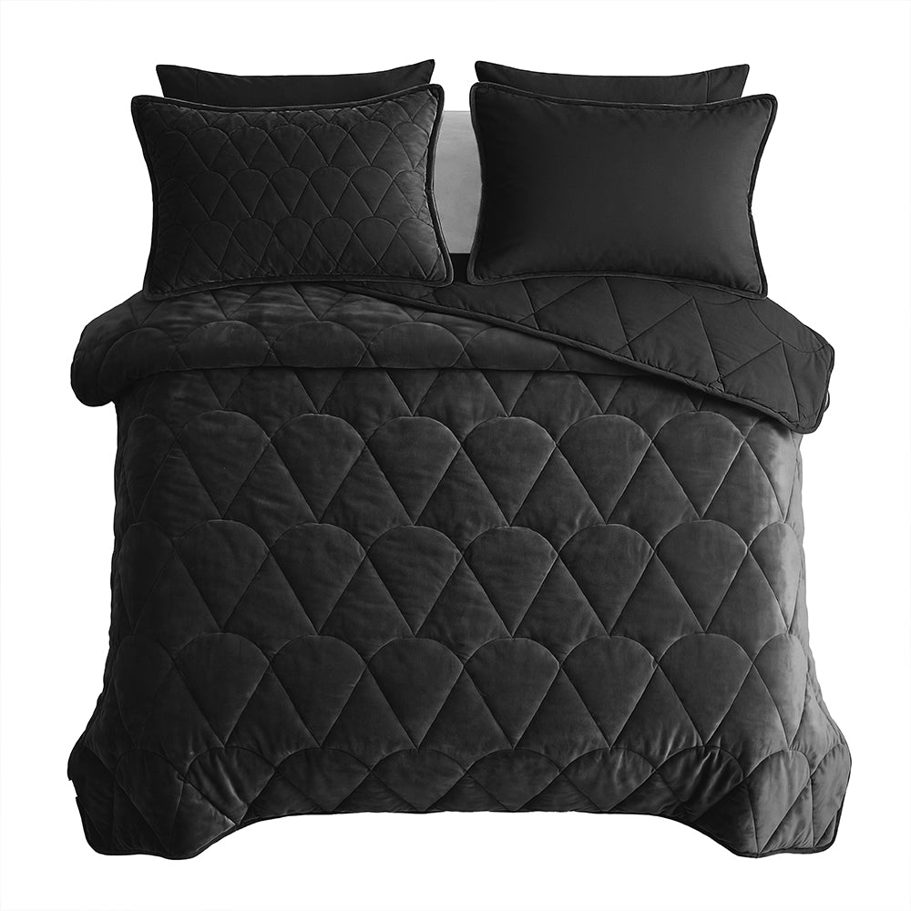 Dekbed Zonder Overtrek - Zwart Velvet Lazy